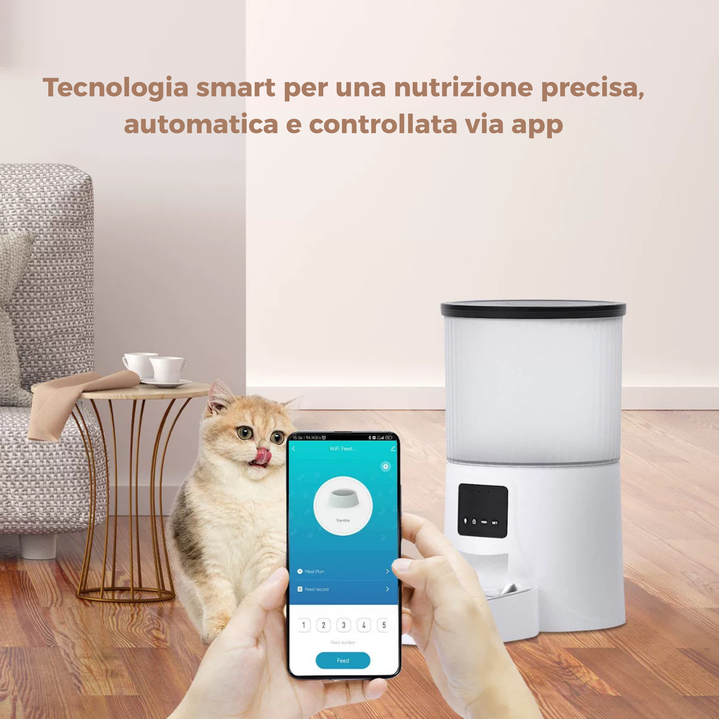 Set Distribuitore Automatico di Cibo (2 Ciotole)