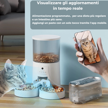 Set Distribuitore Automatico di Cibo (2 Ciotole)